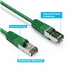 150Ft Cat5e Ethernet Shielded Cable Green
