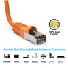 250Ft Cat5e Ethernet Shielded Cable Orange
