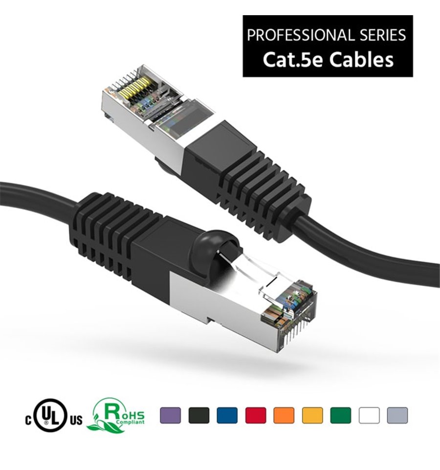 Outdoor Cat5e Bulk Ethernet Cable Black 400Ft