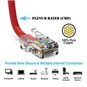 1Ft Cat5e Plenum Ethernet Cable Red 1Ft Cat5e Plenum Ethernet Cable Red