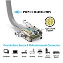 25Ft Cat5e Plenum Ethernet Cable Grey 25Ft Cat5e Plenum Ethernet Cable Grey