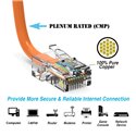 25Ft Cat5e Plenum Ethernet Cable Orange 25Ft Cat5e Plenum Ethernet Cable Orange