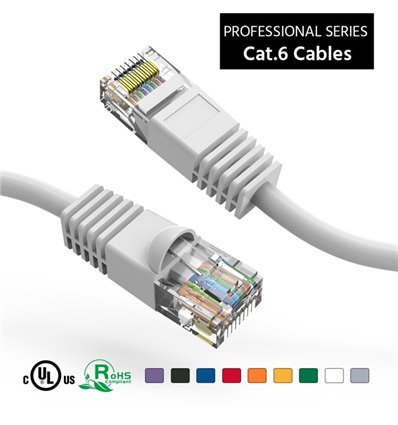 14Ft Cat6 Ethernet Copper Cable White