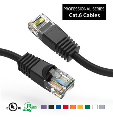 75Ft Cat6 Ethernet Copper Cable Black
