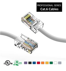 1Ft Cat6 Ethernet Non-booted Cable White 2