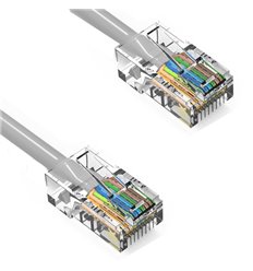 2Ft Cat6 Ethernet Non-booted Cable Grey