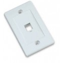 1port Keystone Wallplate White