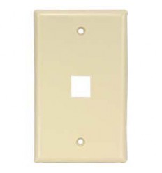 1port Keystone Wallplate Ivory