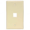 1port Keystone Wallplate Ivory