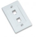 2port Keystone Wallplate White