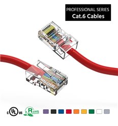 75Ft Cat6 Ethernet Non-booted Cable Red 2