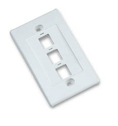 3port Keystone Wallplate White
