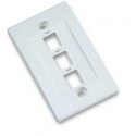 3port Keystone Wallplate White