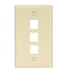 3port Keystone Wallplate Ivory