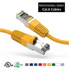 1Ft Cat6 Ethernet Shielded Cable Yellow 2