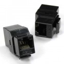 Cat5e Inline Coupler w Keystone Latch Black