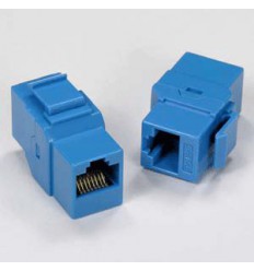 Cat5e Inline Coupler w Keystone Latch Blue