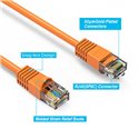 7Ft Cat6 Ethernet Shielded Cable Orange