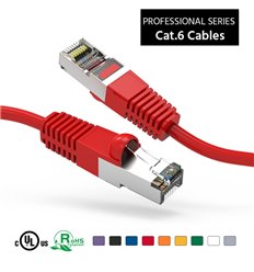 7Ft Cat6 Ethernet Shielded Cable Red 2