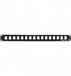 1U 19" 16port Blank Panel for Keystone Jack