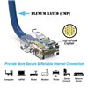 50Ft Cat6 Plenum Ethernet Cable Blue
