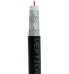 50Ft RJ6 Quad Shield Coax Cable Black