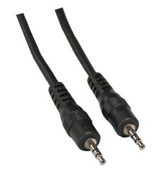 3.5mm Stereo Male to 3.5mm Stereo Male Cable Black