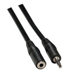 3.5mm Stereo Male to 3.5mm Stereo Female Extension Cable Black