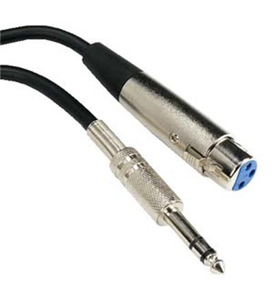 XLR Stereo Microphone Cable 3P Female to 1/4"