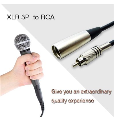 XLR 3P Male to RCA Male Cable