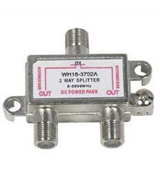 2Way 2.5GHz Satellite Splitter DC Power Pass