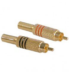 RCA Plug Metal Gold Plated 