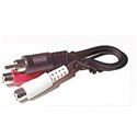 RCA 1-male to 2-female Y-adapter 6" 