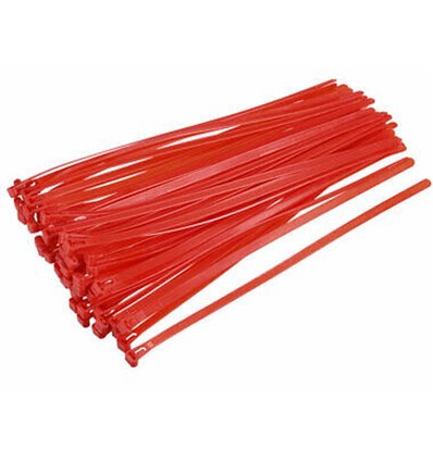 12inch Plenum Cable Tie 50lbs Red