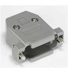 DB15 Plastic Hoods Gray Screw Type