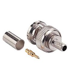 RG59/62 BNC Male Crimp-on Connector 3pcs