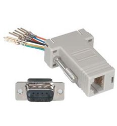 DB9-Male to RJ11/12 (6 wire) Modular Adapter Ivory