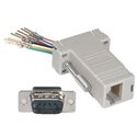 DB9-Male to RJ11/12 (6 wire) Modular Adapter Ivory