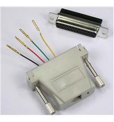 DB25 Female to RJ11 (4 wire) Modular Adapter, Ivory