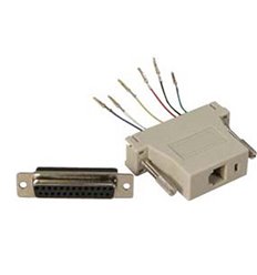 DB25 Female to RJ11/12 (6 wire) Modular Adapter