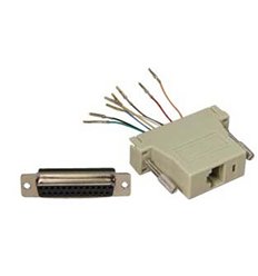 DB25 Female to RJ45 Modular Adapter Ivory