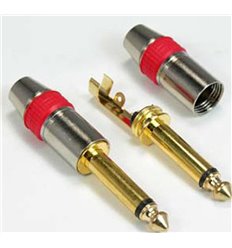 Quarter inch Mono Metal Plug Gold Plated