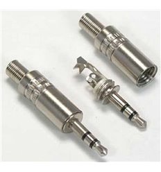 Quarter inch Mono Plug Metal Housing w/ Spring Strain Release