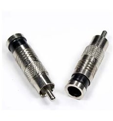 RCA Male Dual Shield RG59 Compression Connector Black