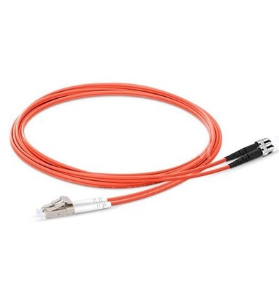 LC-ST Fiber Optic Plenum Multimode Cable Duplex OM2 50/125 OFNP