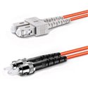 SC-ST Fiber Optic Plenum Multimode Cable Duplex OM2 50/125 OFNP