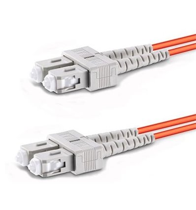 SC-SC Fiber Optic Multimode Cable Duplex OM1 62.5/125 OFNR