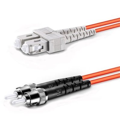 SC-ST Fiber Optic Multimode Cable Duplex OM1 62.5/125 OFNR