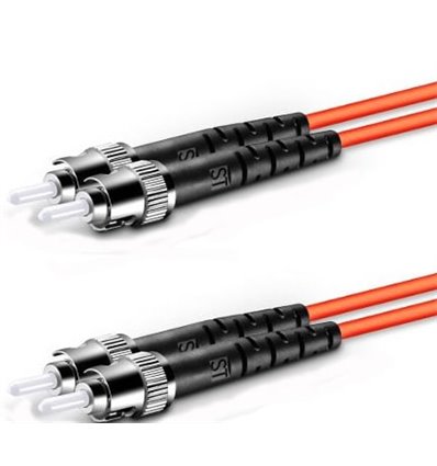 ST-ST Fiber Optic Multimode Cable Duplex OM1 62.5/125 OFNR