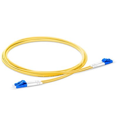 LC-LC Fiber Optic Plenum Single Mode Cable Duplex OS2 9/125 OFNP